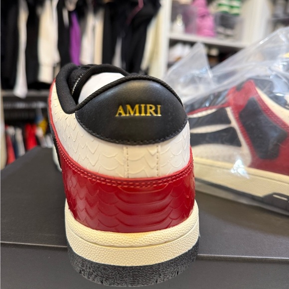 AMIRI Snake Skeleton Red and Black Men's Sneakers - Size 15 - Picture 9 of 11